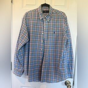 Ralph Lauren Blue Multi-Color Plaid Button-Down Shirt